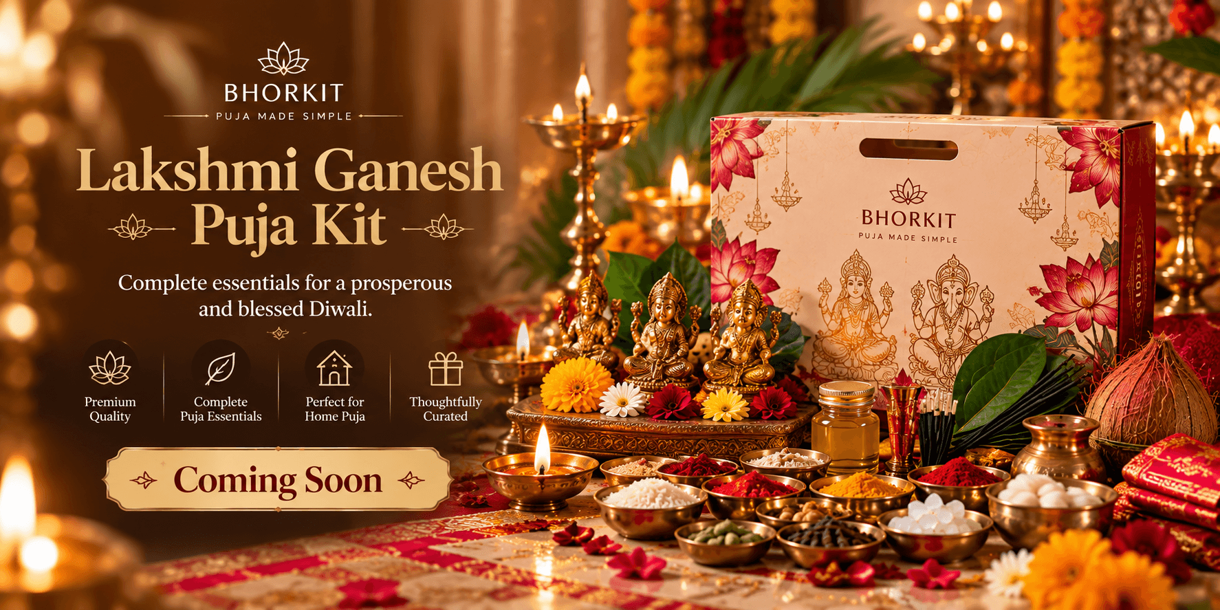 BHORKIT Lakshmi Ganesh Diwali puja kit coming soon